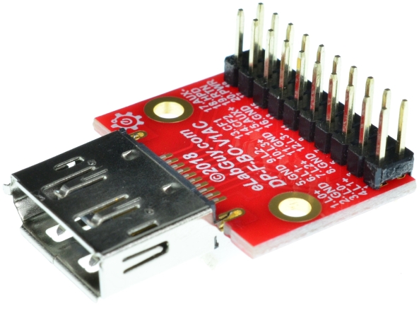 Displayport Female vertical connector Breakout Board